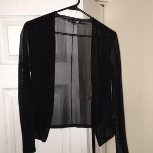 Sheer long sleeve “jacket”